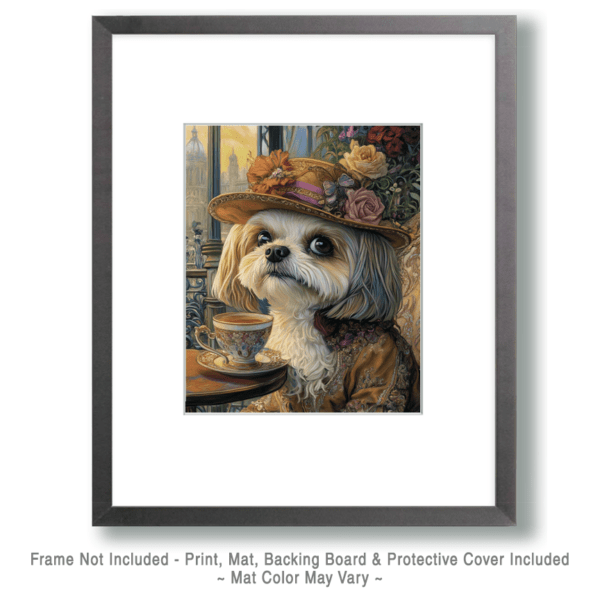 Shih Tzu Waiting to be Served Art