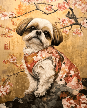 Cherry Blossom Shih Tzu