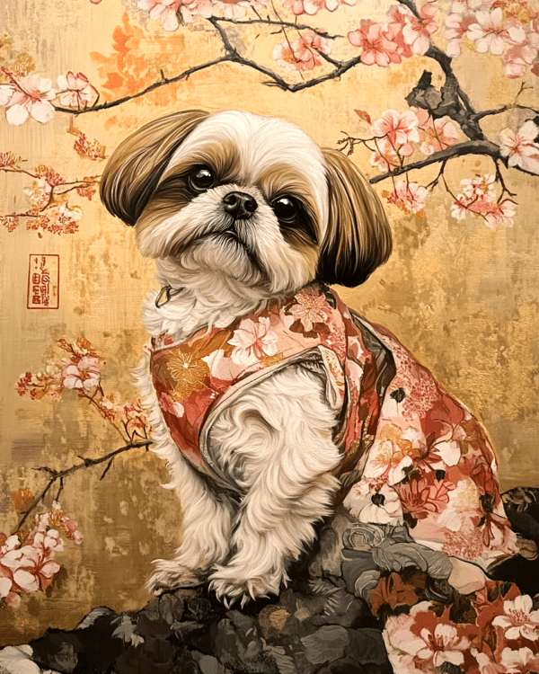 Cherry Blossom Shih Tzu