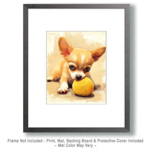 Chihuahua Puppy with Ball Art