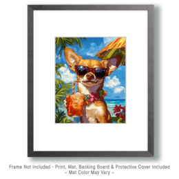 Chihuahua Beach Bum Art