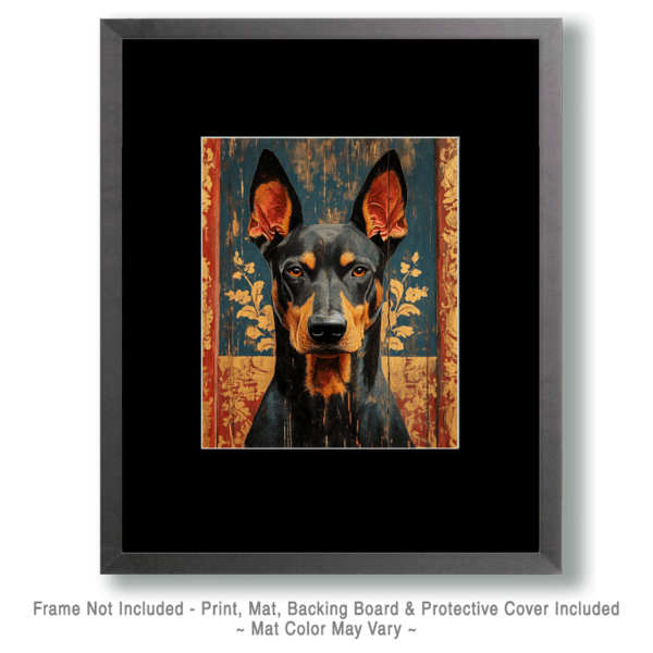 Antique Style Doberman Pinscher Art