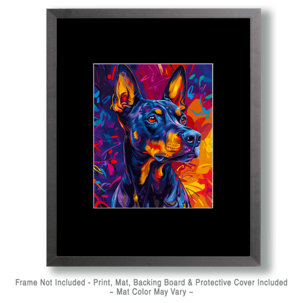 Colorful Doberman Pinscher Art