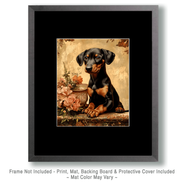 Cute Doberman Pinscher Puppy Art