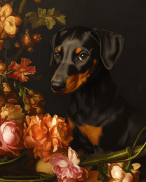 Doberman Pinscher Puppy Portrait