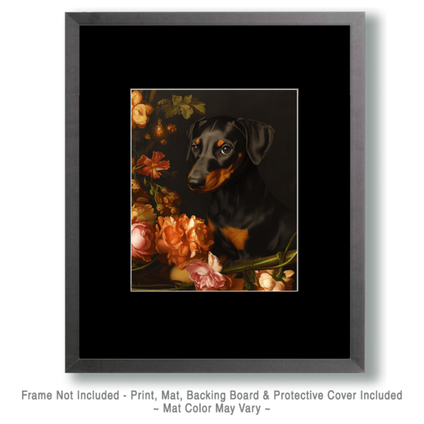 Doberman Pinscher Puppy Portrait Art