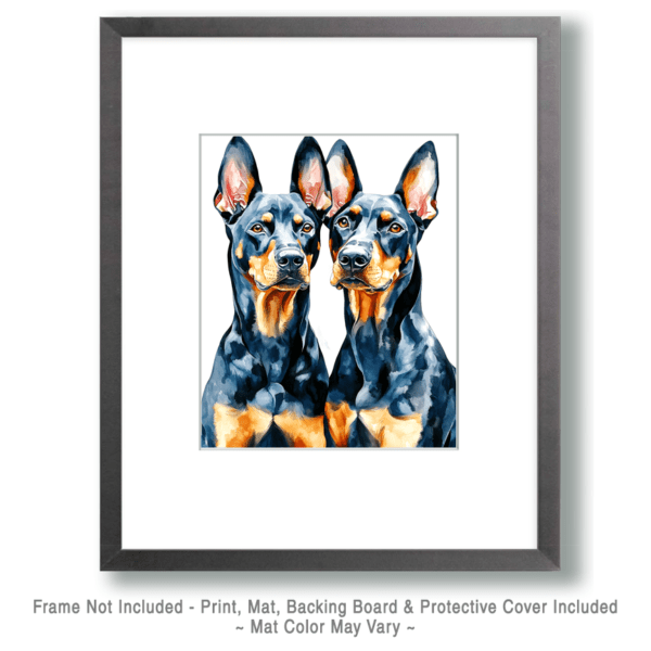 A Pair of Doberman Pinschers Art