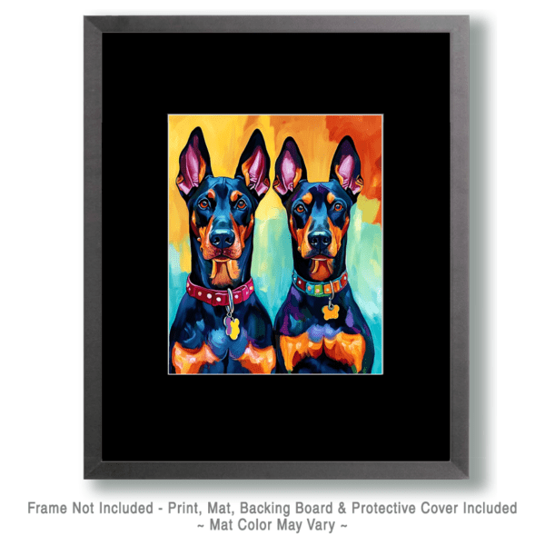 Two Doberman Pinschers Art