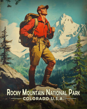 Rocky Mountain National Park - Vintage Hiker