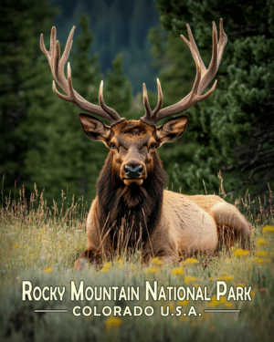 Rocky Mountain National Park - Resting Bull Elk