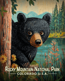 Rocky Mountain National Park - Folk Art Bear Cub