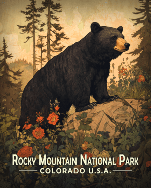 Rocky Mountain National Park - Antique Black Bear