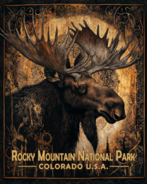 Rocky Mountain National Park - Dark Moose