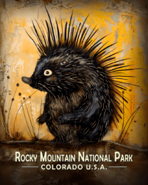 Rocky Mountain National Park - Stylized Porcupine