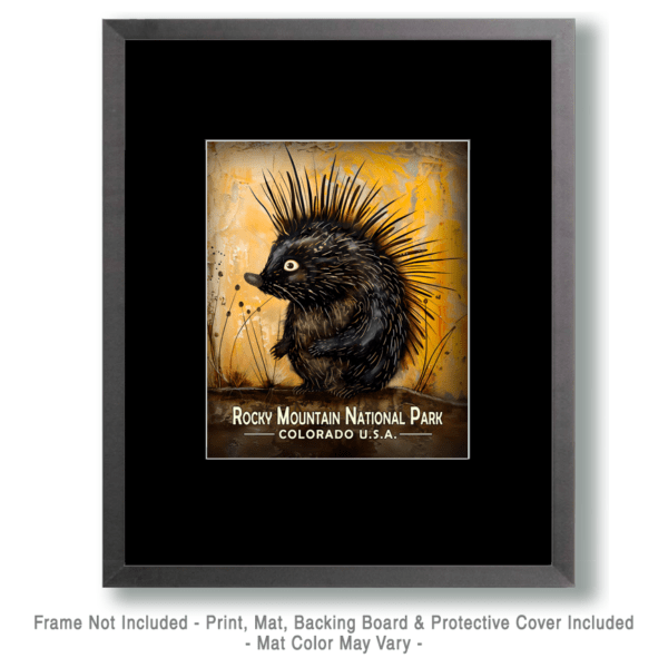 Rocky Mountain National Park - Stylized Porcupine Art