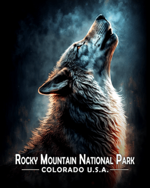 Rocky Mountain National Park - Midnight Howling Coyote