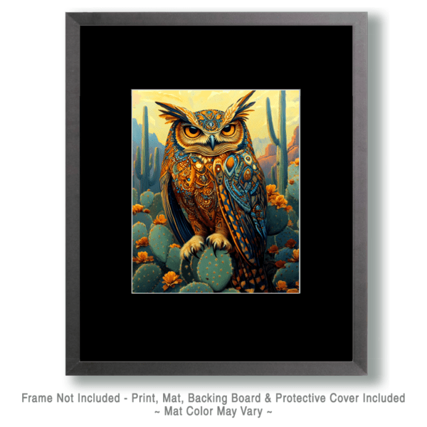 BOHO Desert Owl Art