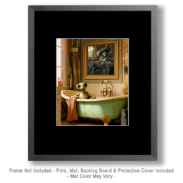 Alien Relaxing in a Bathtub Art