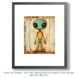 Cute Folk Art Alien Art