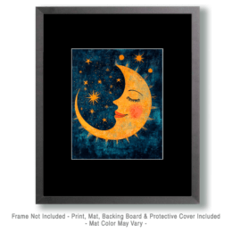 Sleeping Crescent Moon Art