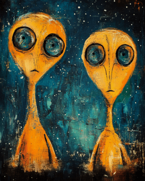 Curious Alien Couple