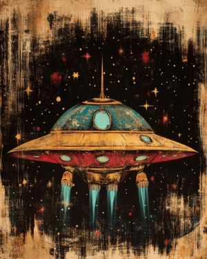 Vintage Style Spaceship