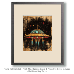 Vintage Style Spaceship Art