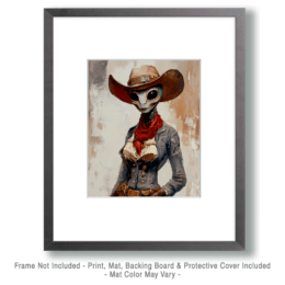 Cowgirl Visitor Art