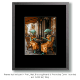 Aliens at a Cafe Art
