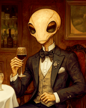 The Grey Alien Gives a Toast