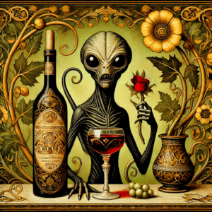 Nouveau Alien with Wine and Rose