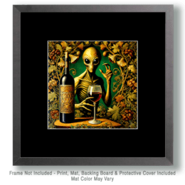 Nouveau Alien with Wine #1 Art