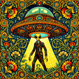 Nouveau Alien Under Flying Saucer