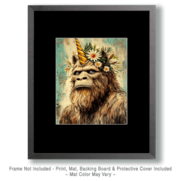 Elusive Bigfoot Unicorn Art