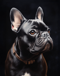 Black Noble French Bulldog art print