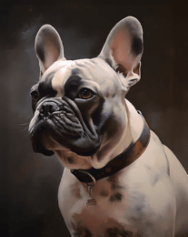 Black and White Noble French Bulldog art print