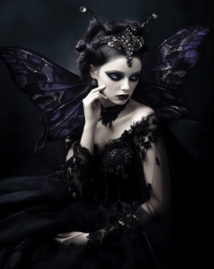 Vila the Slavic Fairy in Mourning art print