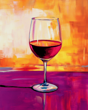 Pop Art Glass of Vino