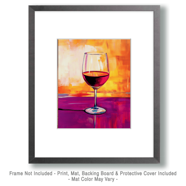 Pop Art Glass of Vino Art