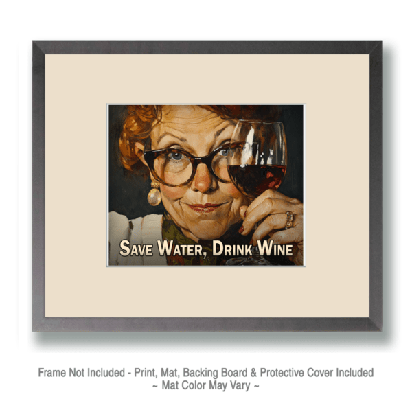 Save Water, Drink Wine Art