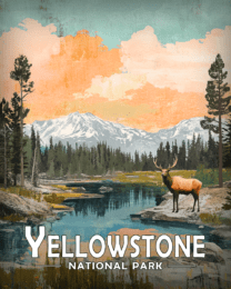 Yellowstone National Park - Vintage Travel Poster