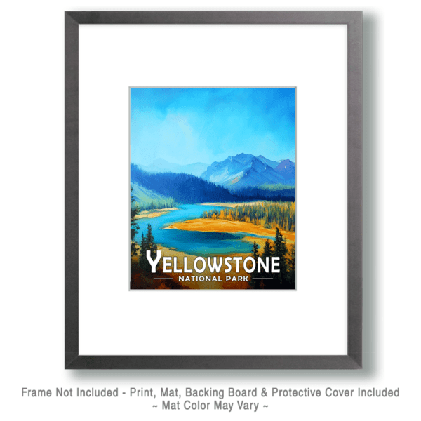 Yellowstone National Park - Valley Landscape Art