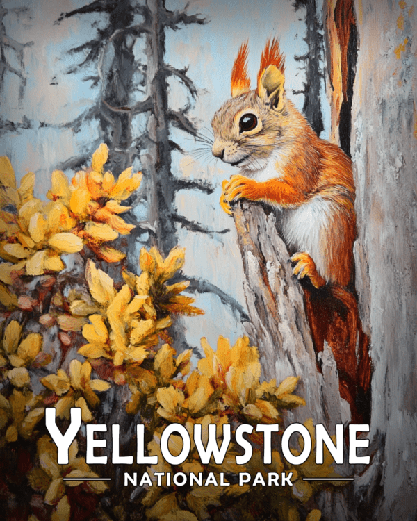 Yellowstone National Park - Alert Red Squirrel