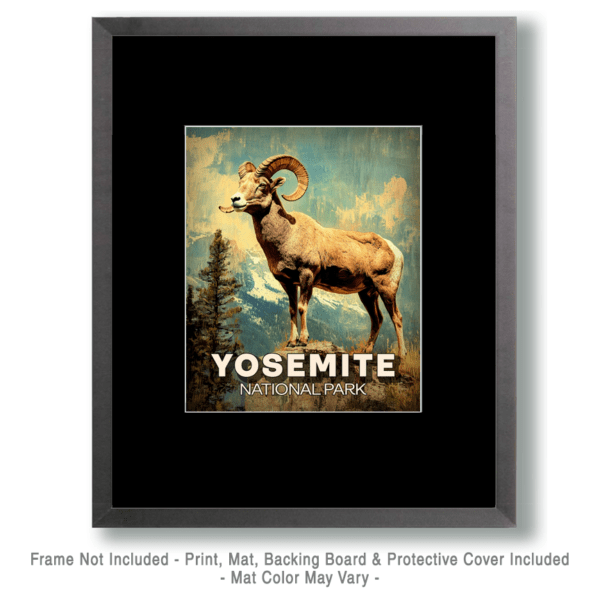 Yosemite National Park - Vintage Bighorn Ram Art