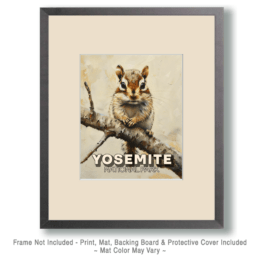 Yosemite National Park -Baby Chipmunk Art