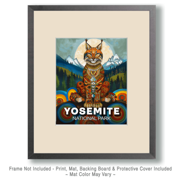 Yosemite National Park -Stylized Bobcat Art