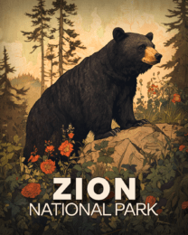 Zion National Park - Vintage Black Bear