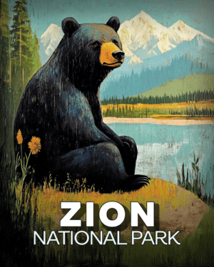 Zion National Park - Rustic Folk Art Bear