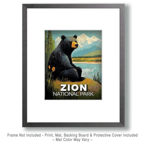 Zion National Park - Rustic Folk Art Bear Art