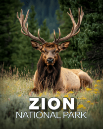 Zion National Park - Relaxing Elk